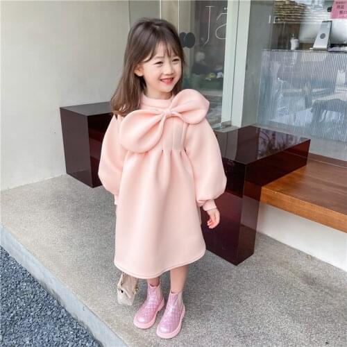 Girls Dress 2021 Fall Winter Kid Causal 2Pcs Clothing Sets Classic Party Birthday Holiday Outfits for 1-3Ys Children Daily Wear