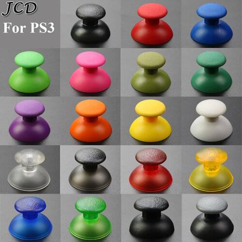 JCD 50pcs for Sony PS3 Playstation 3 Controller 3D Analog Thumbsticks Joystick Cap Cover for Dualshock 3 Controller
