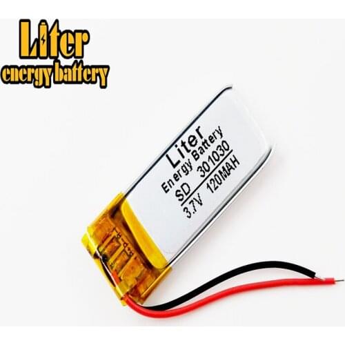 Bluetooth headset battery 3.7V polymer lithium battery 301030 120MAH MP4 MP3 small toy recording pen