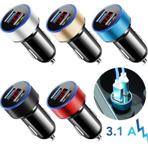 3.1A Dual USB Car phone Charger For Toyota Camry Corolla RAV4 Yaris Highlander Land Cruiser PRADO Vios Vitz Reiz succeed Aqua
