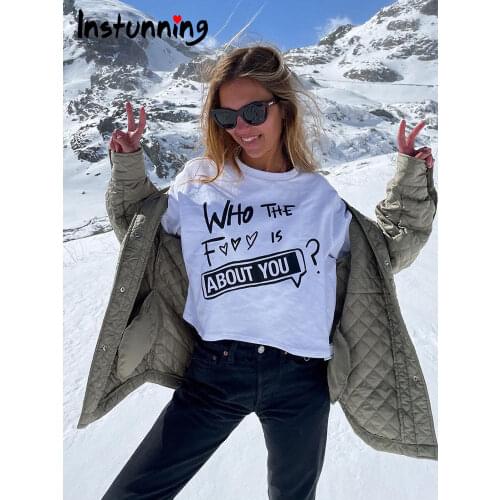 Женские хлопковые футболки Instunning China At AliExpress