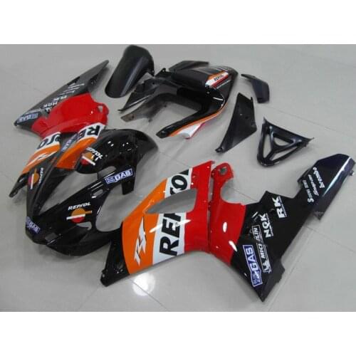 Injection mold Fairing kit for YAMAHA YZFR1 00 01 YZF R1 YZF1000 2000 2001 ABS Red Gloss black Fairings set+Gifts YB25