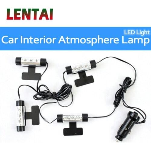LENTAI For Toyota corolla 2008 yaris chr Jeep renegade wrangler grand Lifan 1Set Car Interior LED Atmosphere Lamp Flexible Light