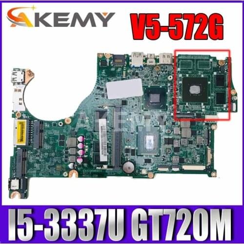 NBMA311003 NB.MA311.003 Main board For Acer Aspire V5-572 Laptop Motherboard DA0ZQKMB8E0 Geforce GT720M SR0XL I5-3337U