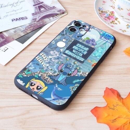 For iPhone Y2K Blue Aesthetic Collage Print Soft Matt Apple iPhone Case