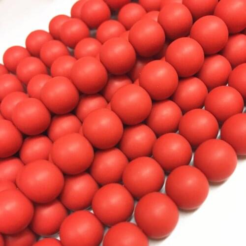 New Red Resin Ambers Bodhi Prayer Round Loose Beads Faux Beeswax Acrylic Spacer Jewelry Making DIY Finding Accessories 15" A212