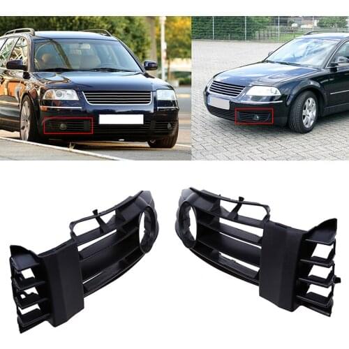 One Pair Black Front Car Grilles Car Fog Light Cover Grilles Replacement For VW Passat B5.5 Sedan/Variant 2001-2005 Facelift