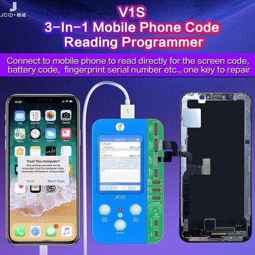 JC V1S for iPhone 7 8 X XSMAX 11Pro JC Dot Projector Photosensitive Original Color Touch Shock Battery Fingerprint Serial Number