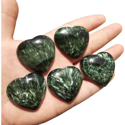 High quality beautiful natural clinochlore heart pendant healing crystal heart clinochlore pendant