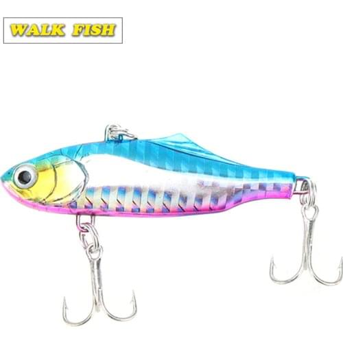 Walk Fish 1Pcs 6cm 14g Winter Fishing Lures Plastic VIB Hard Bait Lead Inside Vibration Fishing Tackle Wobbler Lure
