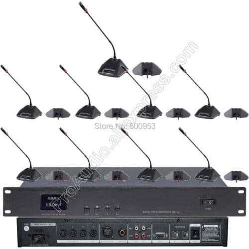 Pro 1 Host 1 Chairman 16 Delegate High-end Wired Conference Microphone System Classical MIC for Meeting Room