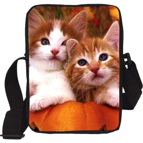 Cute Animal Women Messenger Bags Flower Cat Printing Children Kids Cross Body Bag for Girls Causal Shoulder Bags Mujer Bags Gift