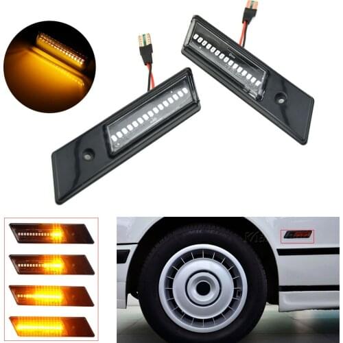 LED Dynamic Turn Signal Fender Light Side Marker Blinker For BMW 3 5 7 Series E32 E34 E36 E30 1990-1996