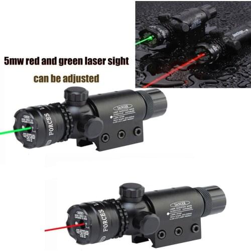 Tactical Laser Pointer Sight Hunting Green Red Dot Rifle Mount Compact Scope Airsoft Sport Rail Barrel Pressure Switch Mount