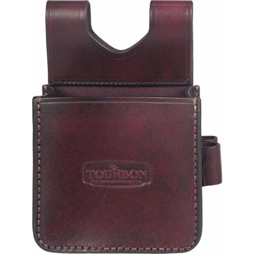 Tourbon Shotgun Shooting Ammo Shells Pouch Cartridges Leather Game Bag Case w/2 Rounds 12/16/20GA Holder Hunting Gun Accessories