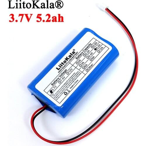Liitokala 3.7V 18650 Lithium Battery Pack 5200mAh Fishing LED Light Bluetooth Speaker 4.2V Emergency DIY batteries with PCB