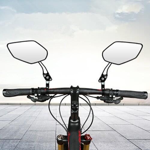 Bicycle Rear View Mirror Bicycle Handlebar Reflector Mountain Bike Electrical Bike HD Wide-range Adjustable Left Right Mirrors