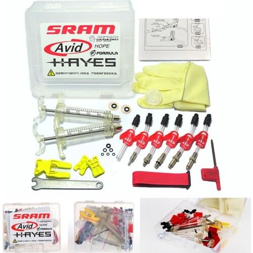 Cycle zone Bicycle Hydraulic Disc Brake Bleed Kit Tool For Formula Sram Avid Juicy Hayes Hope Bengal MTB Bike Repair Tools