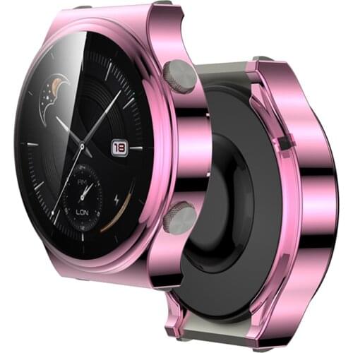Huawei Watch Protective Bumper Case Soft TUP Plated Waterproof Frame Cover Screen Protector for Huawei watch GT2 pro
