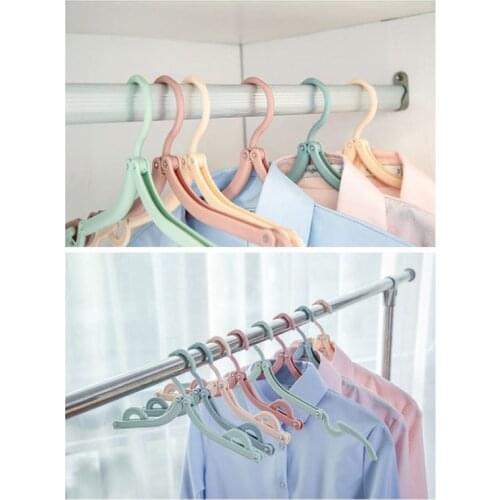 1PC Portable Travel Cloth Hanger Folding Hangers Outdoor Non-slip Hanger Clothespin Towel Sock Storage Holder Closet Organizer