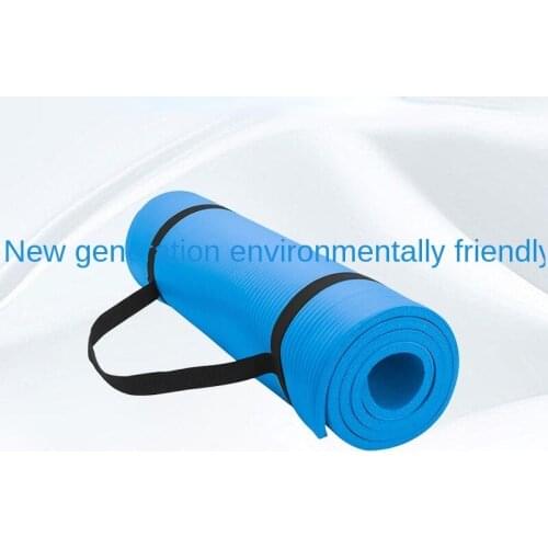 10mm The New Yoga Mats Natural Portable NBR Fitness Mats Environmental Friendly Thick Non-slip Professional Solid Color Yoga Mat