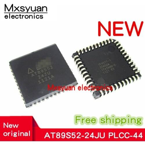 10PCS~50PCS AT89S52-24JU AT89S52-24 AT89S52 PLCC44 New Original
