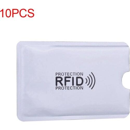 10pcs aluminum foil anti-degaussing card cover RFID shielding bag NFC credit card anti-theft brush ID card protector
