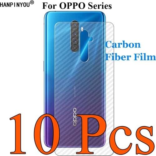 10 Pcs For OPPO Reno Realme 3 2 Z A 10x Zoom F11 K5 K3 K1 A1K A9 A5 2020 3D Carbon Fiber Back Film Skin Screen Protector Sticker
