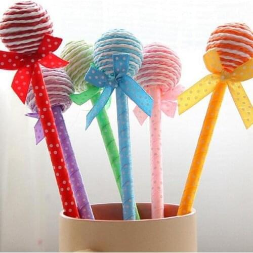 3pcs Cute Ballpoint Pen Lollipop Kawaii Novelty Pens Novelty Gift School Supplies Pen Kits Gift Office Stationary Papeleria