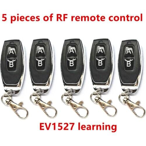 5 Pieces 433 Mhz Radio Frequency remote control learning code 1527 EV1527 for door garage r controller alarm 433mhz including