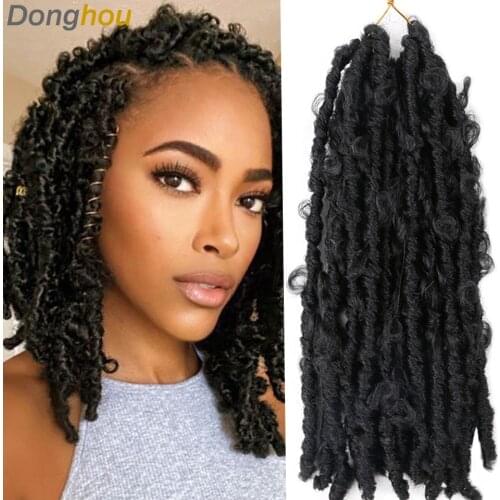 Butterfly Faux Locs Crochet Hair Ombre Butterfly Locs Hair Goddess Faux Locs Crochet Hair Crochet Butterfly Locs For Blcak Women