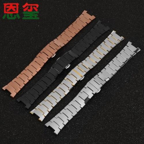 Stainless steel watch 14*7mm 22*11mm band black silver bracelet Suitable for RD6020 RD6027 mens and womens watch chain