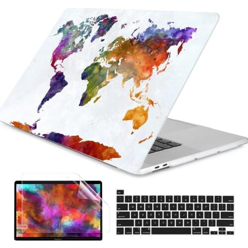 Case For Macbook New Air Pro13 2020 A2289 A2179 A1932 A2289 A2251 Touch bar /Touch ID cover with screen film+ keyboard cover