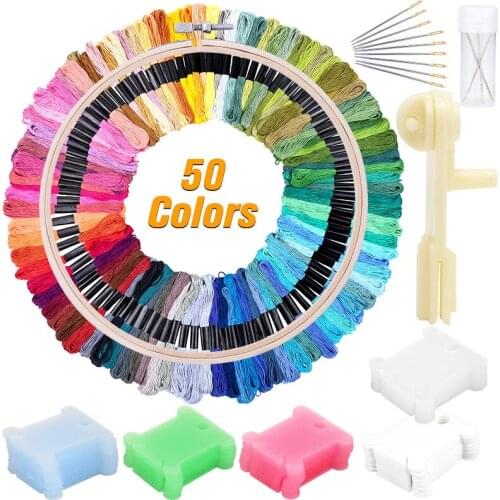 LMDZ Thread-Holder Floss Bobbins Embroidery Thread Cross Stitch Embroidery Embroidery Hoop-Ring Threads For Knitting