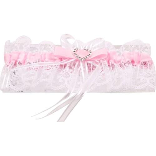 Rhinestone Lace Garter Elegant Women Leg Lace Mesh Bowknot Belt Sexy Suspender For Bride Party Wedding Leg Rings