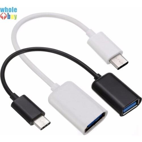 Type C OTG Cable Adapter USB 3.1 Type-C Male to USB 2.0 A Female OTG Data Cable Cord Adapter White/Black 16.5cm 100pcs/lot