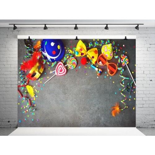 VinylBDS Happy Purim Photography Background Magic Candy Mask Photography Backdrops Backgrounds For Photo Baby Shower Studio