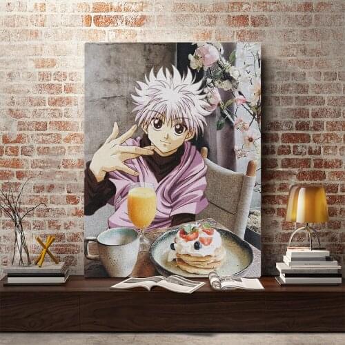 Killua Zoldyck HxH Hunter x Hunter Anime Canvas Home Decor Painting Wall Art Decoration Prints Dorm Living Room manga Poster