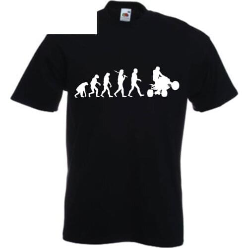 Men Tshirt Homme 2019 for Tall and Big Men Evolution of Quad T-Shirt Quading Tshirt Off Road Biking Distressed T-Shirt