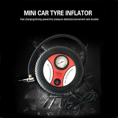 Automobile tire inflator Portable 12V auto mini tire pump can be used as tire pressure high pressure inflator