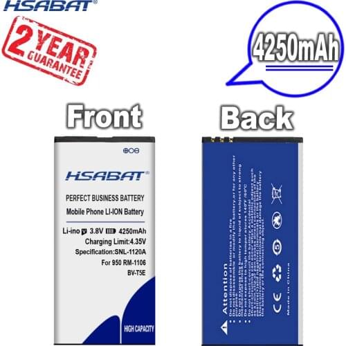 New Arrival [ HSABAT ] 4250mAh BV-T5E Replacement Battery for Microsoft Lumia 950 Battery RM-1106 RM-1104 RM-110