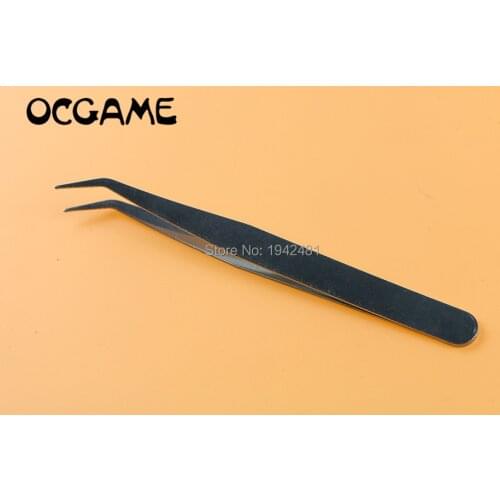 OCGAME 2pcs/lot Good quality Curved Stainless Tweezers repair tool for game console mobile phone