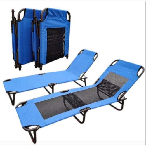 Recliner single adjustable household simple lunch break office nap portable marching escort multifunctional folding bed