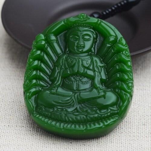 Drop Shipping Men Necklace Pendant Carved Thousand hands Guanyin Buddha Pendant Gift for Women Fashion Patron saint Jewelry