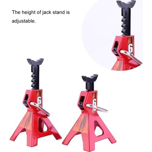 RC Cars Steel 6 Ton Scale Jack Axle Stand Lift Capacity Stand Heavy Duty Support Vehicle Floor Ratchet Jack TRX4 D90 CC01 Trucks
