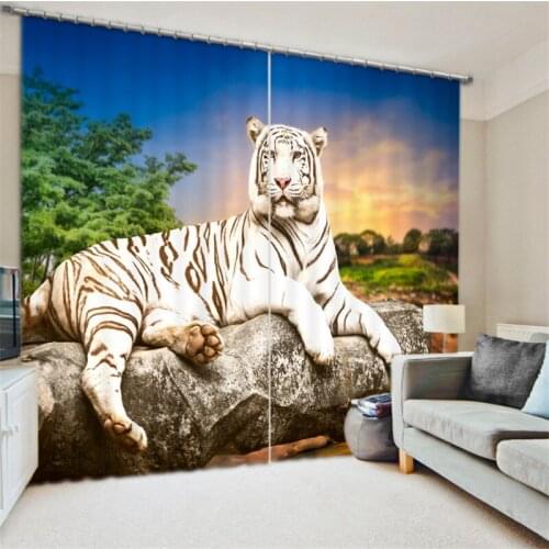 Luxury tiger 3D Blackout Window Curtains For Living room Bedding room Drapes Cotinas para sala Decorative