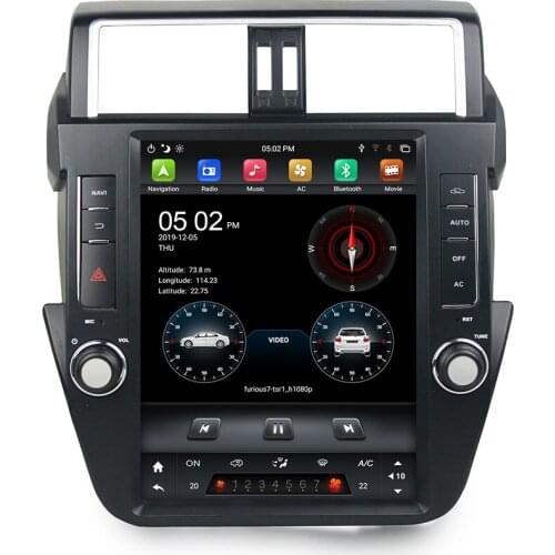12.1" PX6 Tesla Style Screen Android 9.0 Car Stereo Radio GPS for Toyota Prado 150 LC150 2014 2015 2016 2017 Bluetooth 5.0 WIFI