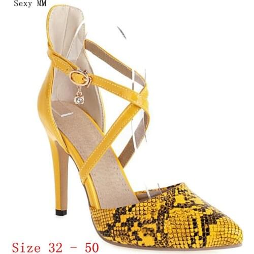 High Heels Women Pumps Stiletto High Heel Shoes D'Orsay Woman Party Shoes Kitten Heels Small Plus Size 32 - 50