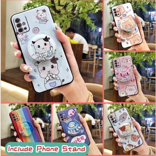 Waterproof Cartoon Phone Case For MOTO G30/G10/G20 glisten Dirt-resistant Soft Case Cover foothold