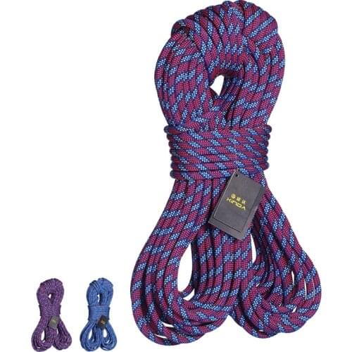 10m/lot Rock Climbing Dynamic Rope Outdoor Mountaineering 9.8mm 10.5mm 11mm Diameter High strength Safety Rope Survival Tool